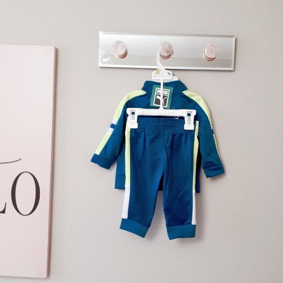 NWT Puma blue, lumo yellow green & white track jacket & track pants bundle set - Picture 5 of 5